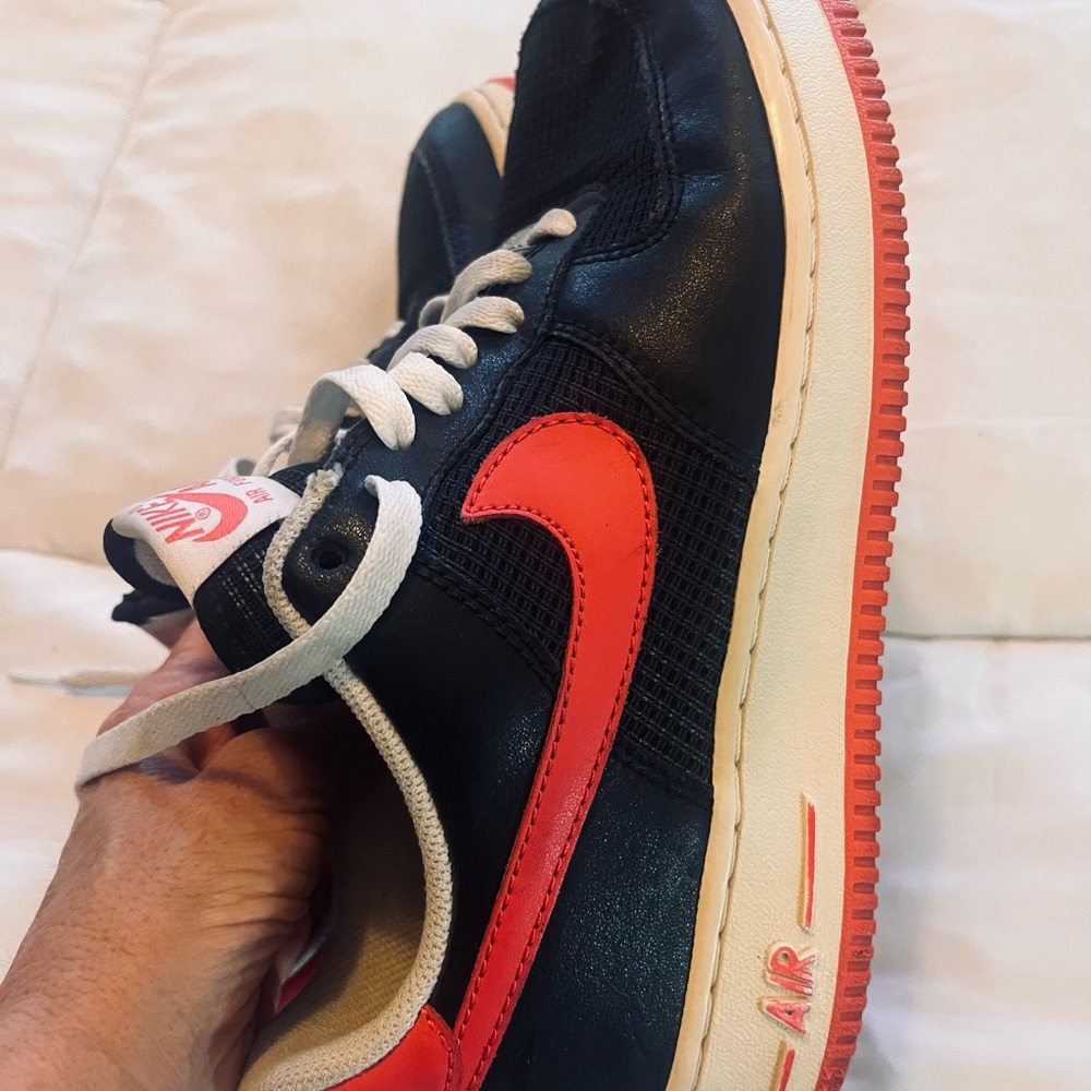 Nike Air Force 1 Red and Black Sneakers